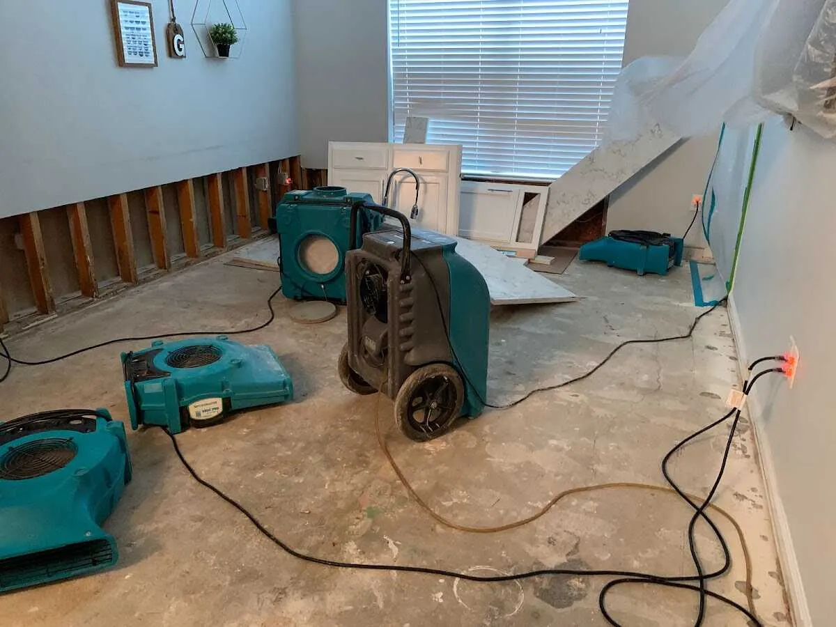 Dehumidifier in flood-cut room for Water Extraction & Removal in North Brunswick
